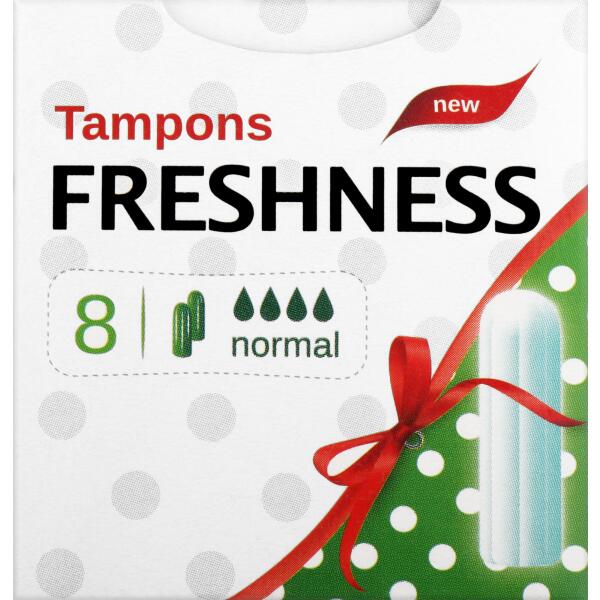 Freshness Normal Tampons, 4-Drop Absorbency, 8 pcs