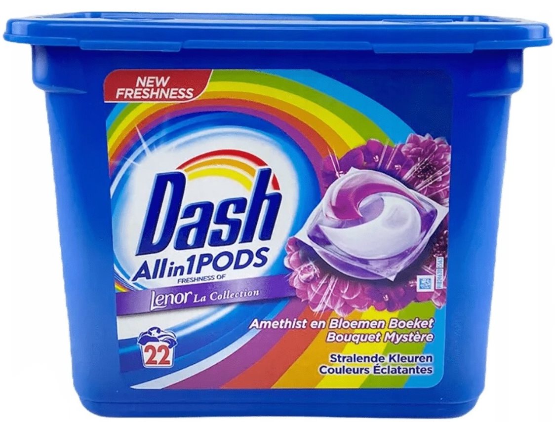 Dash Lenor Amethyst & Flower Bouquet Laundry Detergent Pods, 22 pcs (Price per 1 pc)
