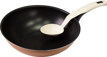 EuroGold SLSTR28C-EUI Nonstick Aluminum Wok with Spoon, 28 cm - Image 2