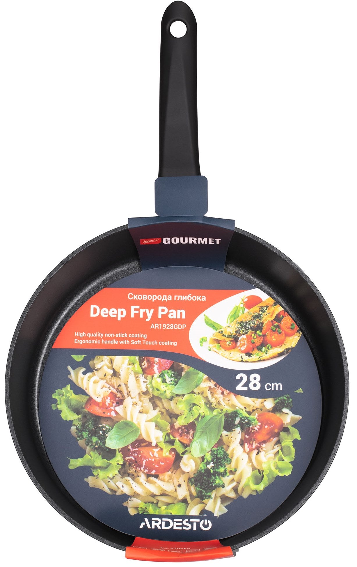 Ardesto Gourmet AR1928GDP Black Aluminum Frying Pan, 28 cm