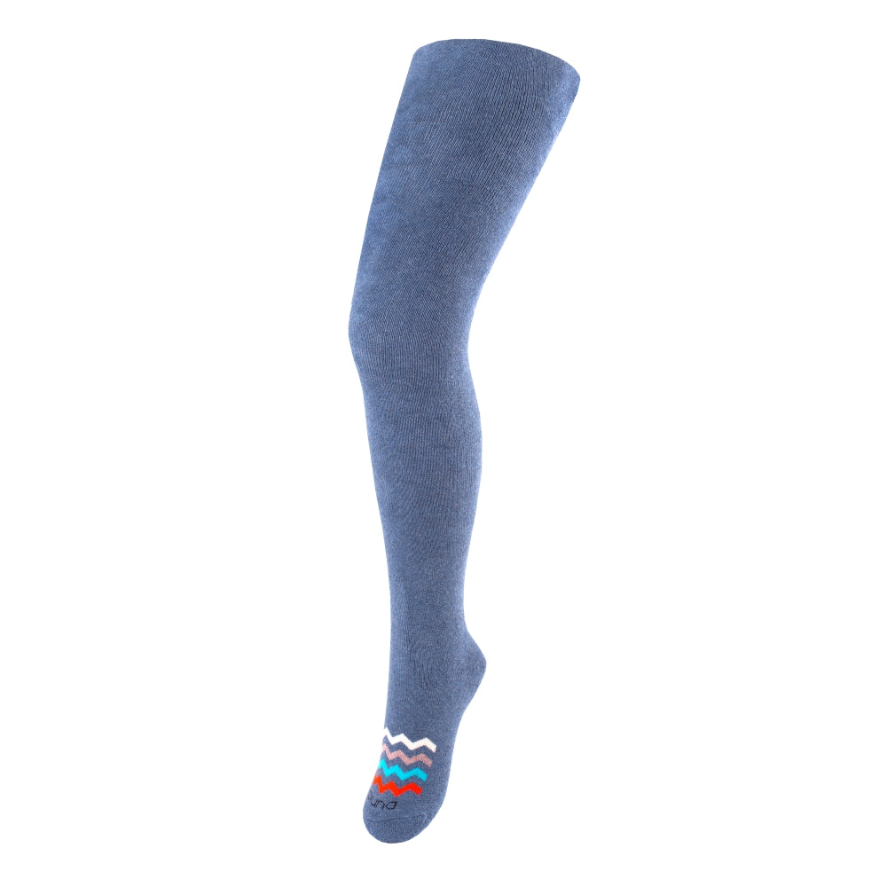 Duna 4942 Baby Cotton Tights with Pattern, Denim Blue, 6-12 Months, 68-74 cm - Image 3