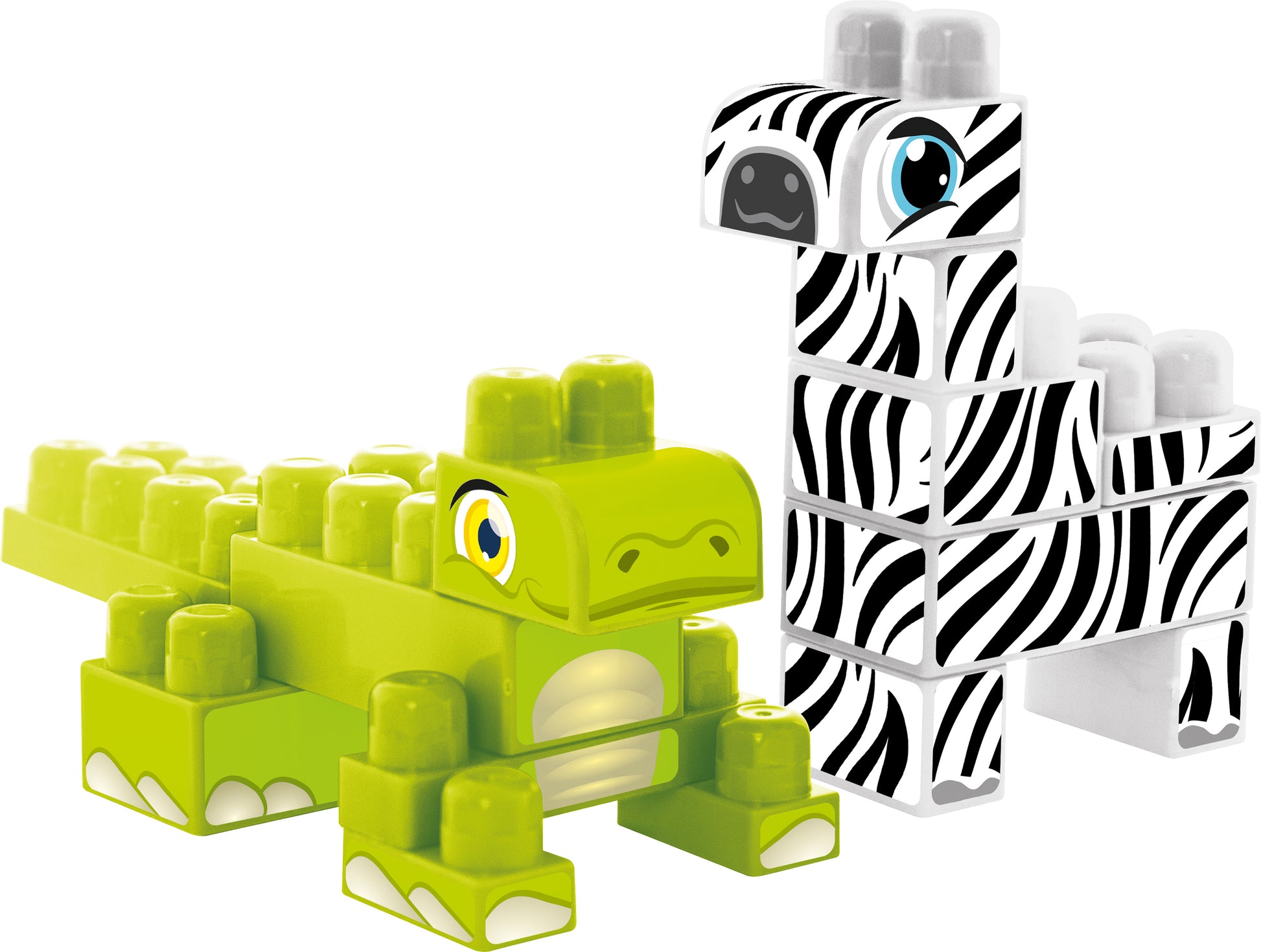 Wader Baby Blocks 41501 Safari Crocodile & Zebra Building Set, 16 Pieces - Image 2