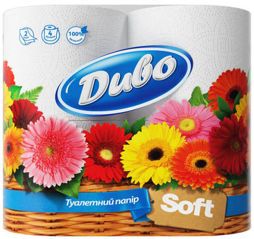 Dyvo Soft 2-Ply Toilet Paper, 4 Rolls - Image 2