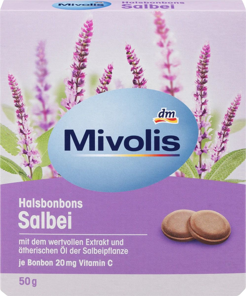 Mivolis Sage Sugar-Free Lozenges, 50 g