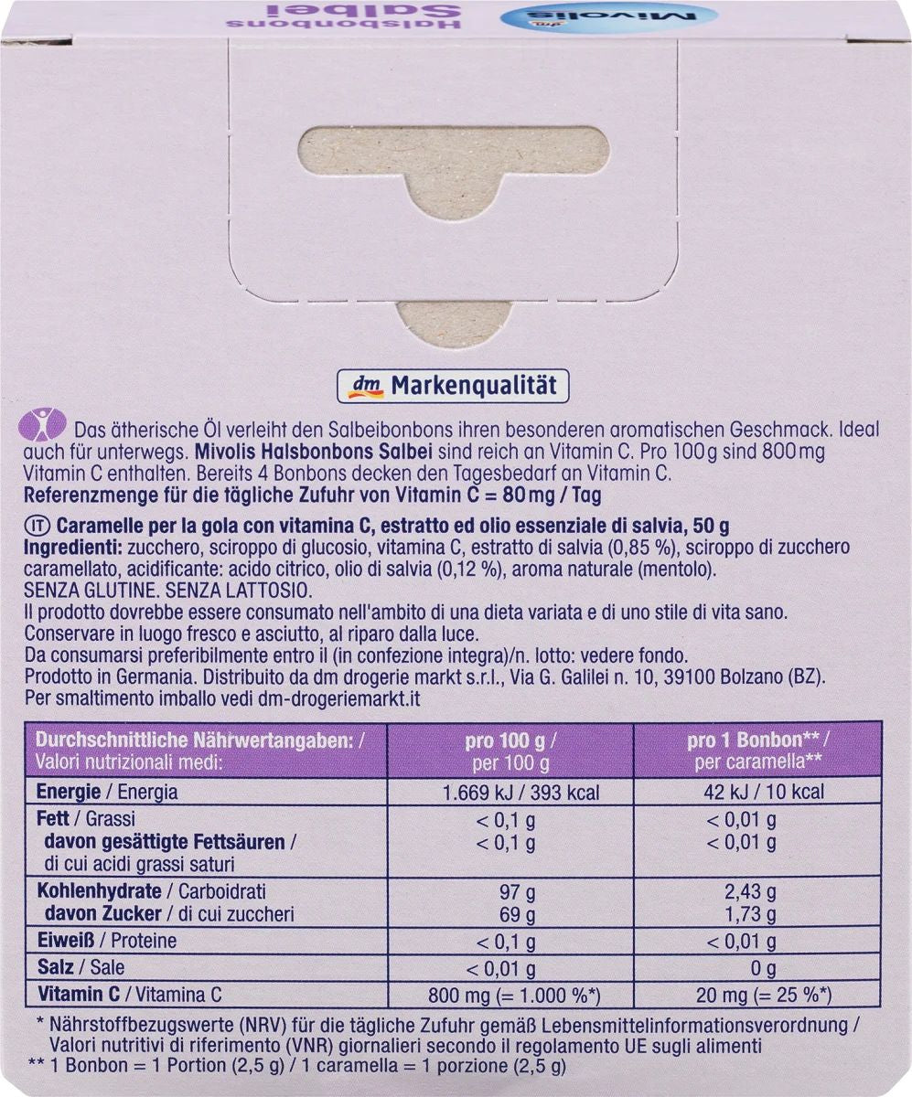 Mivolis Sage Sugar-Free Lozenges, 50 g - Image 3