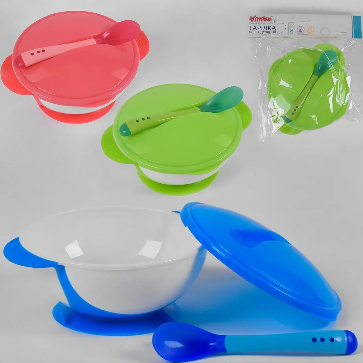 Bimbo 43892 Kids Suction Tableware Set with Plate & Spoon