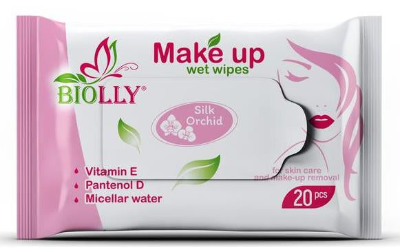 Biolly Make Up Makeup Remover Wet Wipes, 20 pcs