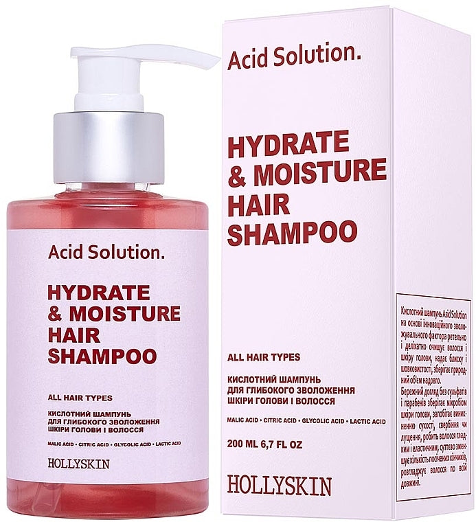 Hollyskin Acid Solution Deep Moisturizing Acid Shampoo for Scalp & Hair, 200 mL