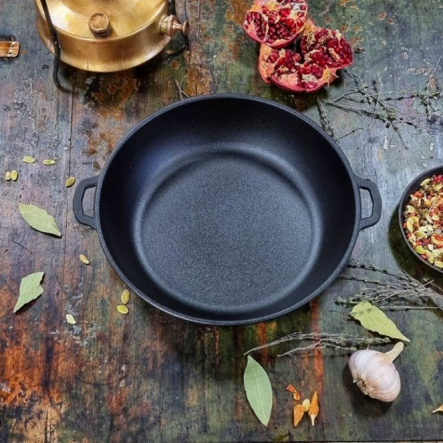 T-103S3 Cast Iron Roasting Pan with Glass Lid, 26 x 6 cm - Image 3