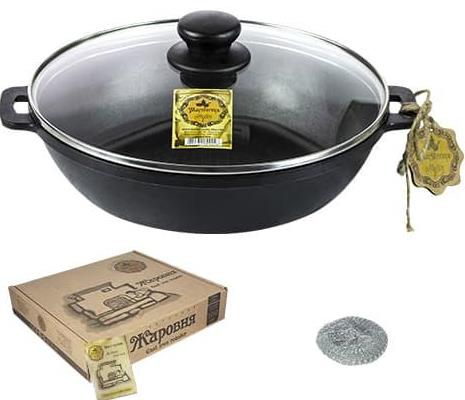 T-103S3 Cast Iron Roasting Pan with Glass Lid, 26 x 6 cm - Image 4