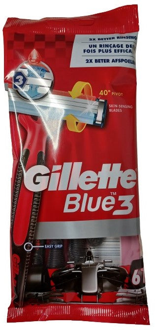Gillette Blue 3 Razors, 6 pcs