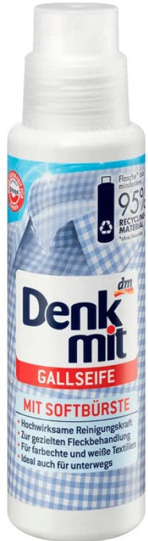 Denkmit Liquid Gall Soap Stain Remover with Brush, 250 mL