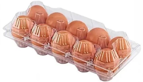 PS-3610 Clear Egg Carton, 10 Eggs