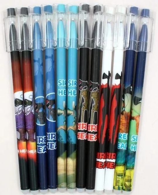 Josef Otten QX1873 Siren Head Erasable Blue Gel Pen, 0.5 mm, Assorted