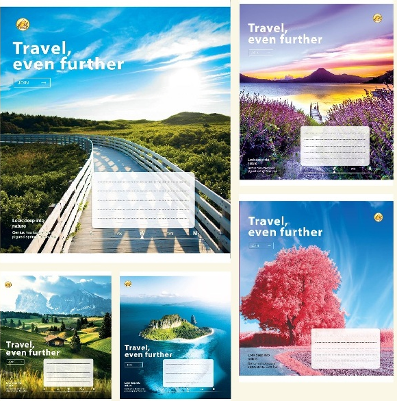 Tetrada Grid Notebook, 18 Sheets, Assorted - Image 3