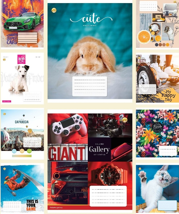Tetrada Grid Notebook, 18 Sheets, Assorted - Image 4