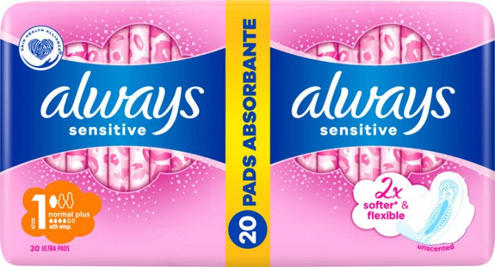 Always Ultra Sensitive Normal (Size 1) Sanitary Pads, 20 pcs - Image 2