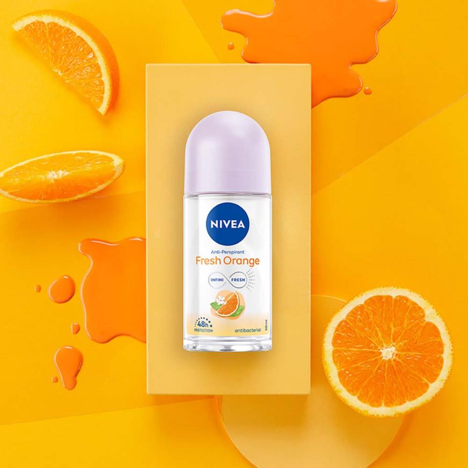 Nivea Fresh Orange Women's Roll-On Deodorant, 50 mL - Image 3