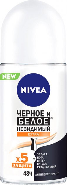 Nivea Invisible Black & White Extra Women's Roll-On Deodorant