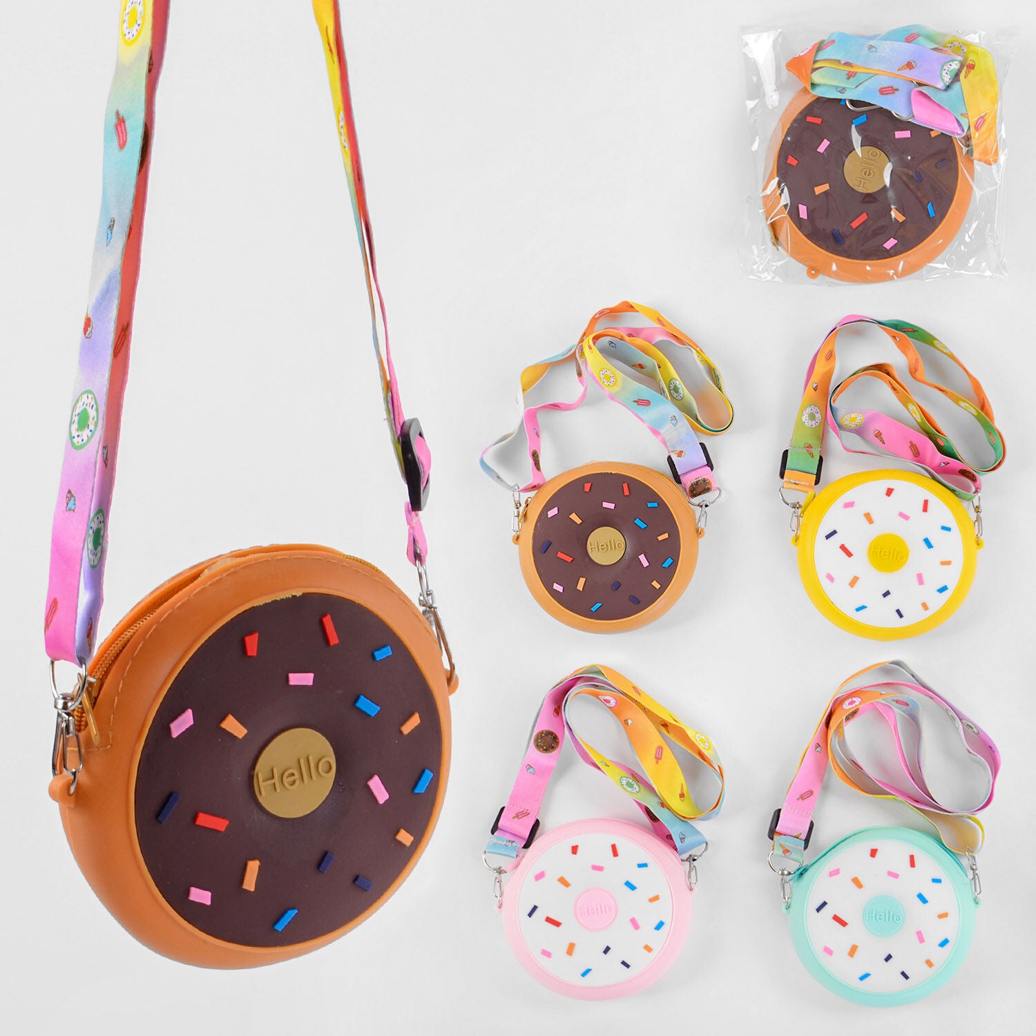 C50147 Donut Kids Silicone Purse Wallet
