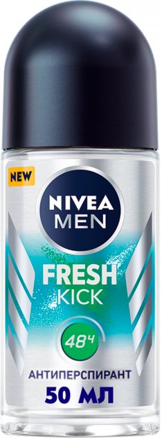 Nivea Fresh Kick Men's Roll-On Deodorant, 50 mL