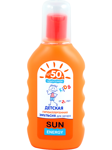 Sun Energy Kids Hypoallergenic Tanning Emulsion SPF 50, 150 mL