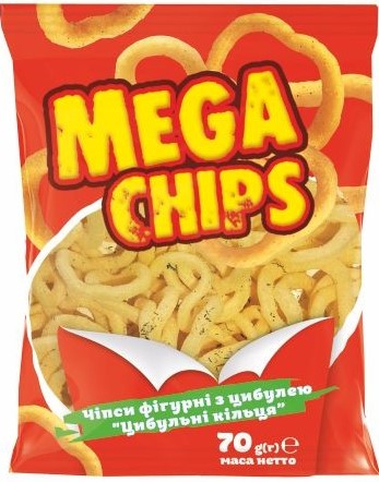 Mega Chips Onion Ring-Shaped Snacks, 70 g
