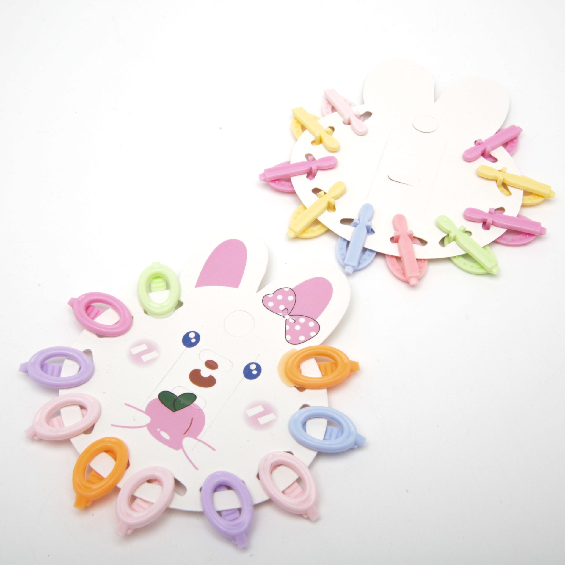 Kids' Oval Hair Clip Set 6-4013, 10 pcs