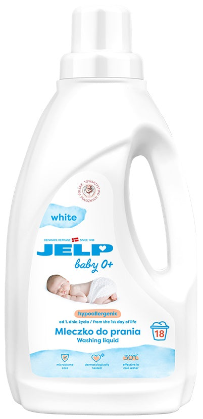 JELP Baby 0+ Hypoallergenic Laundry Detergent Liquid for Whites, 18 Loads, 1.5 L