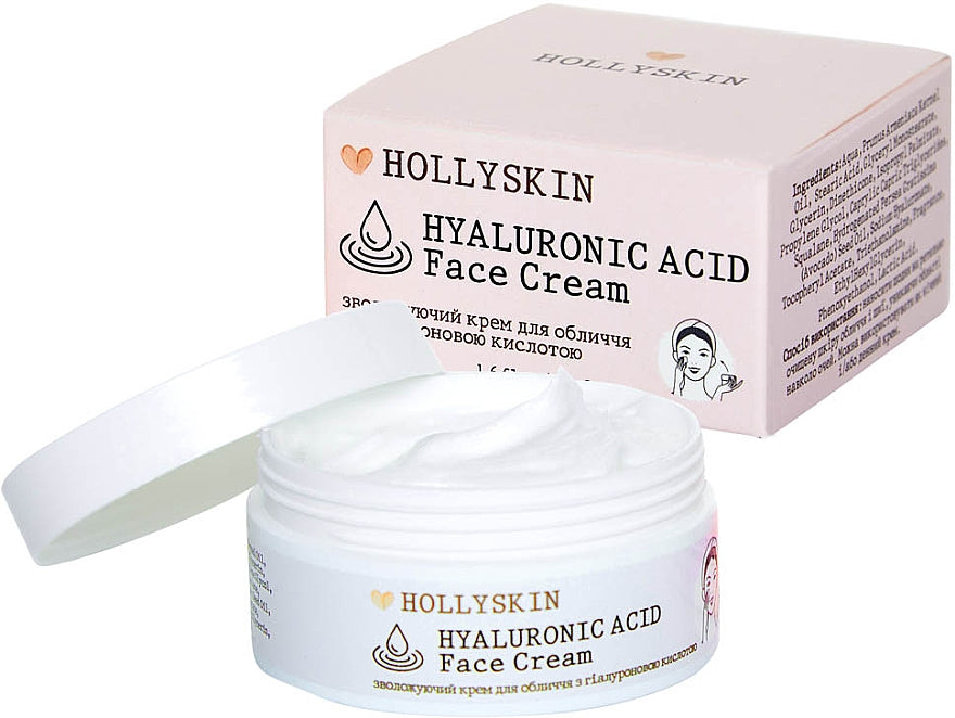 Hollyskin Moisturizing Face Cream with Hyaluronic Acid, 50 mL