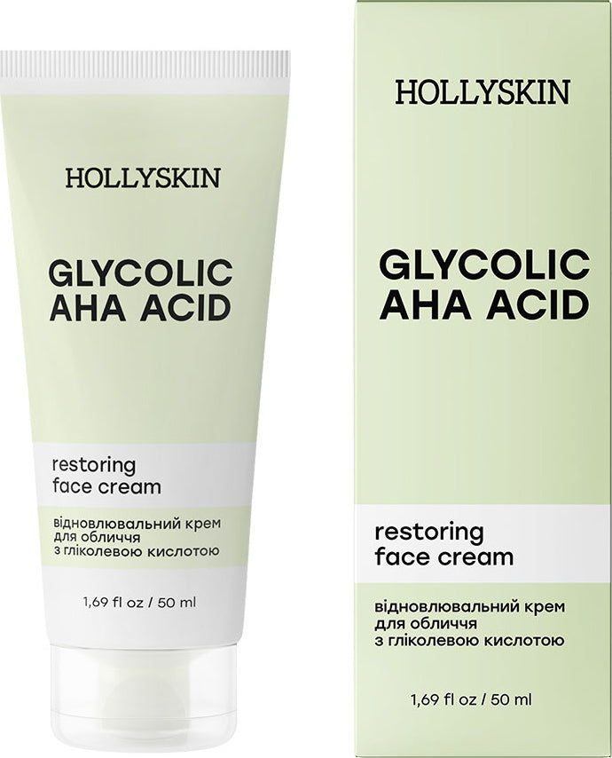 Hollyskin Restorative Face Cream with Glycolic Acid, 50 mL