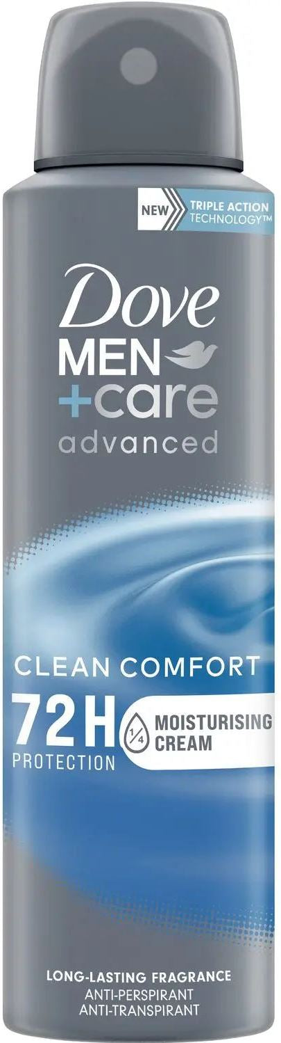 Dove Clean Comfort Men's Antiperspirant Spray, 150 mL