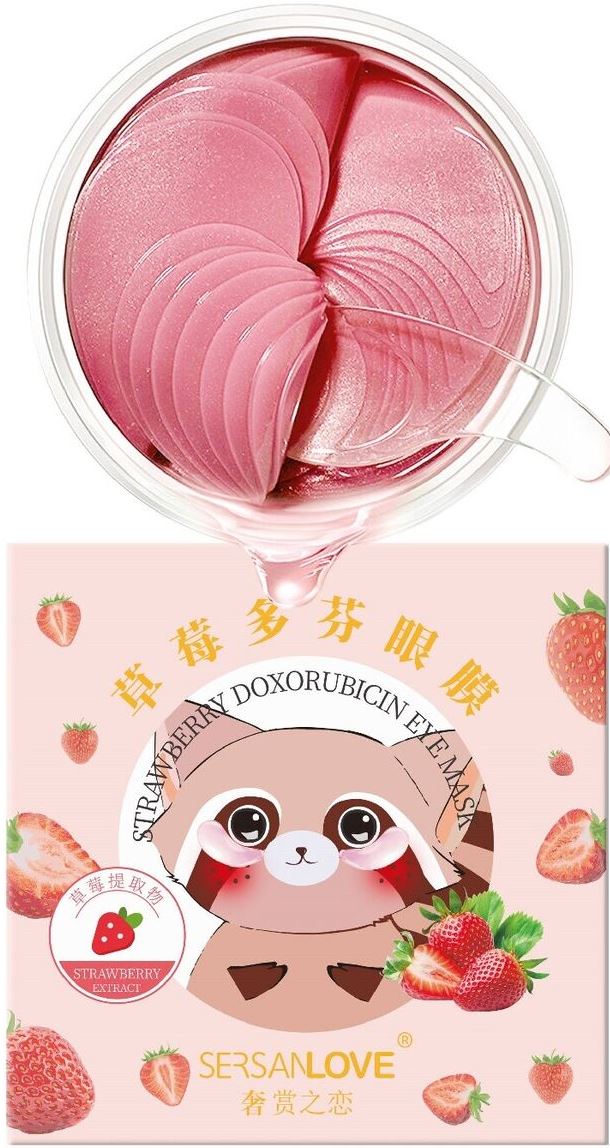 Sersanlove Strawberry Dove Hydrogel Eye Patches, 60 pcs