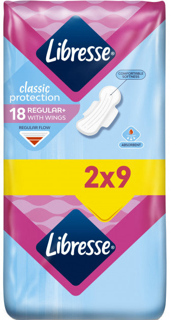 Libresse Classic Protection Regular Soft Sanitary Pads, 18 pcs