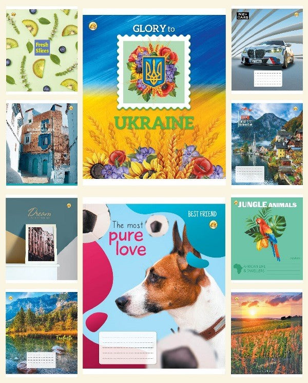 Tetrada Assorted Ruled Notebook, 36 Sheets