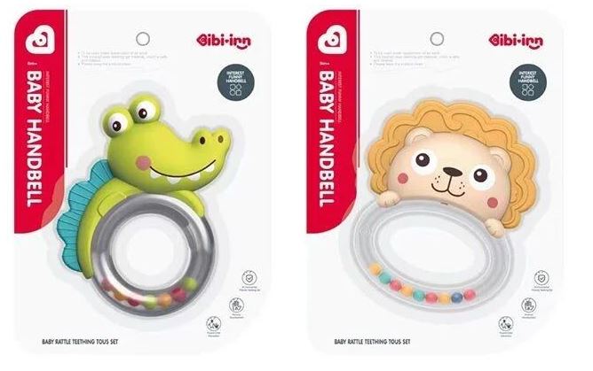 Baby Handbell Rattle 6054, Assorted