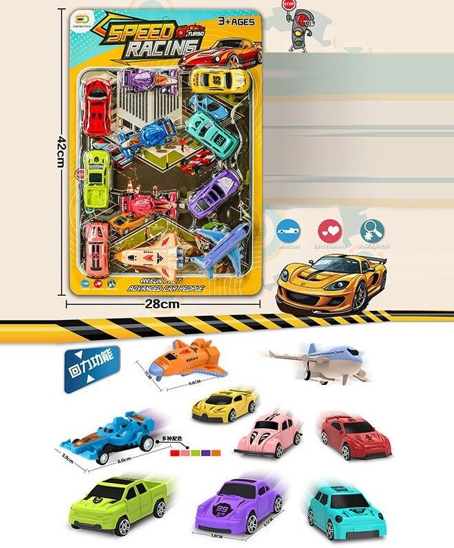 Speed Racing Vehicle Set 24622, 11 pcs