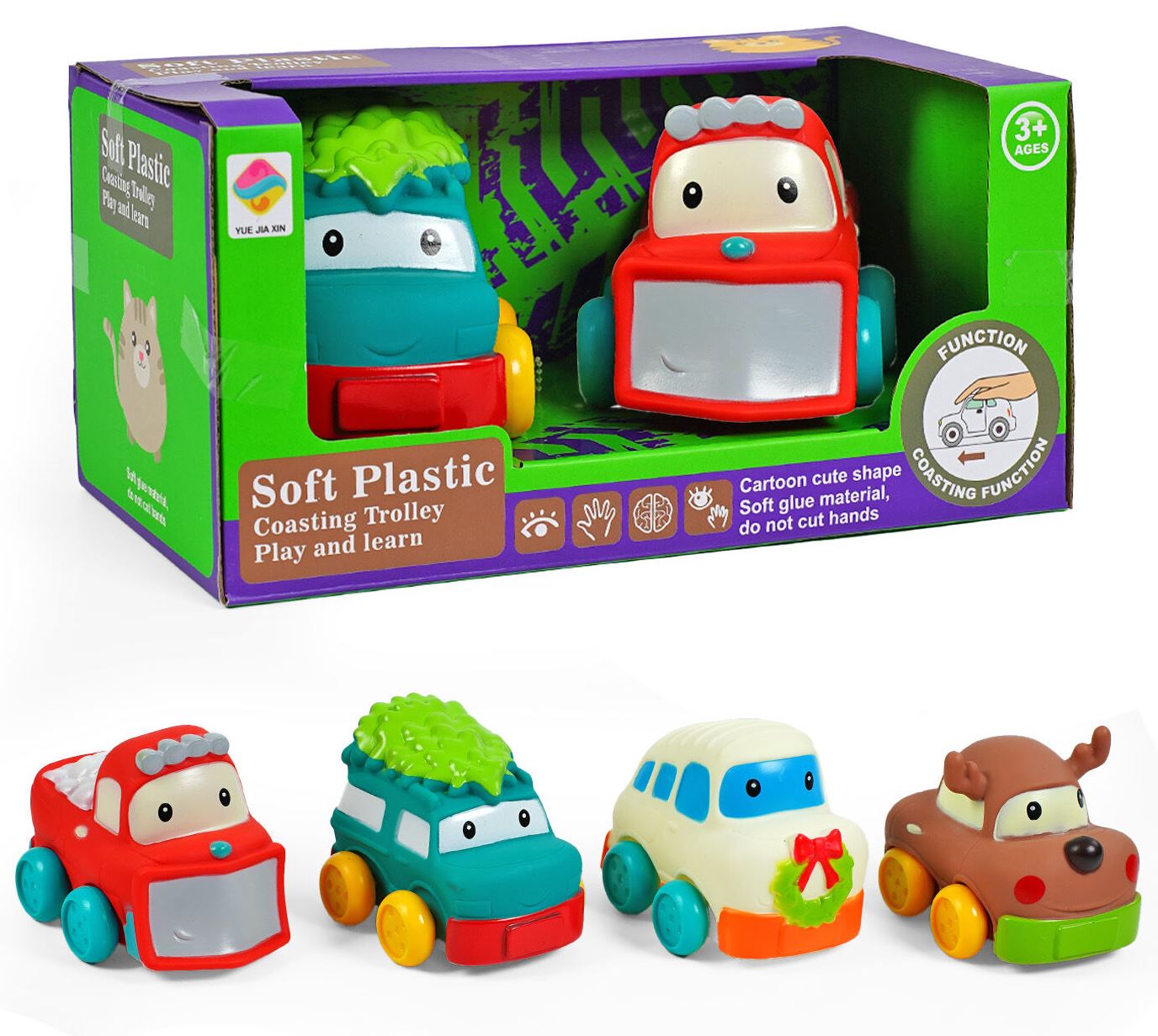 Soft Plastic Car Set 6510-2, 2 pcs