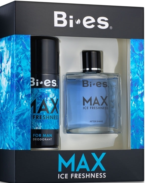 Bi-es Max Ice Freshness Men's Gift Set: Aftershave Lotion 100 mL & Deodorant 150 mL