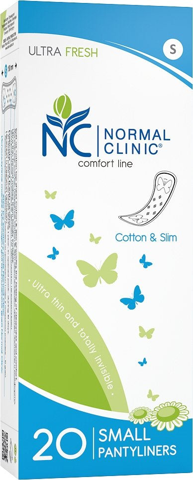 Normal Clinic Comfort Ultra Fresh Cotton & Slim Small Panty Liners, 20 pcs - Image 2