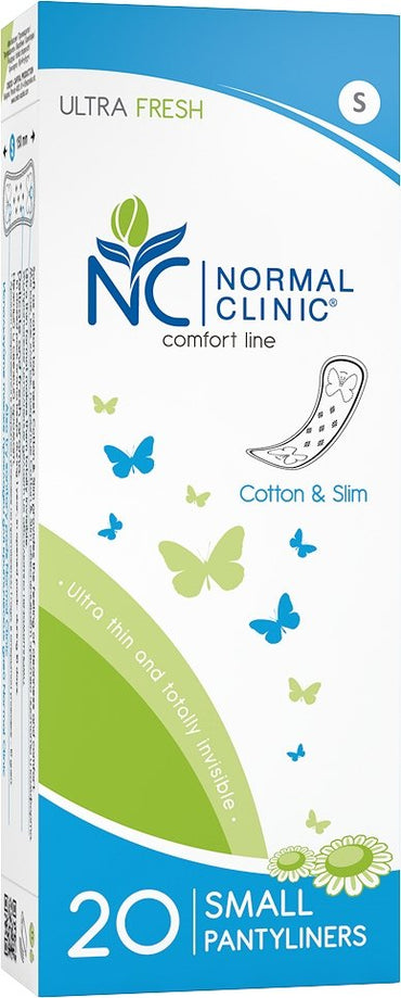 Normal Clinic Comfort Ultra Fresh Cotton & Slim Small Panty Liners, 20 pcs - Image 2