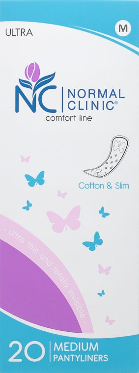 Normal Clinic Comfort Ultra Cotton & Slim Medium Panty Liners, 20 pcs - Image 2
