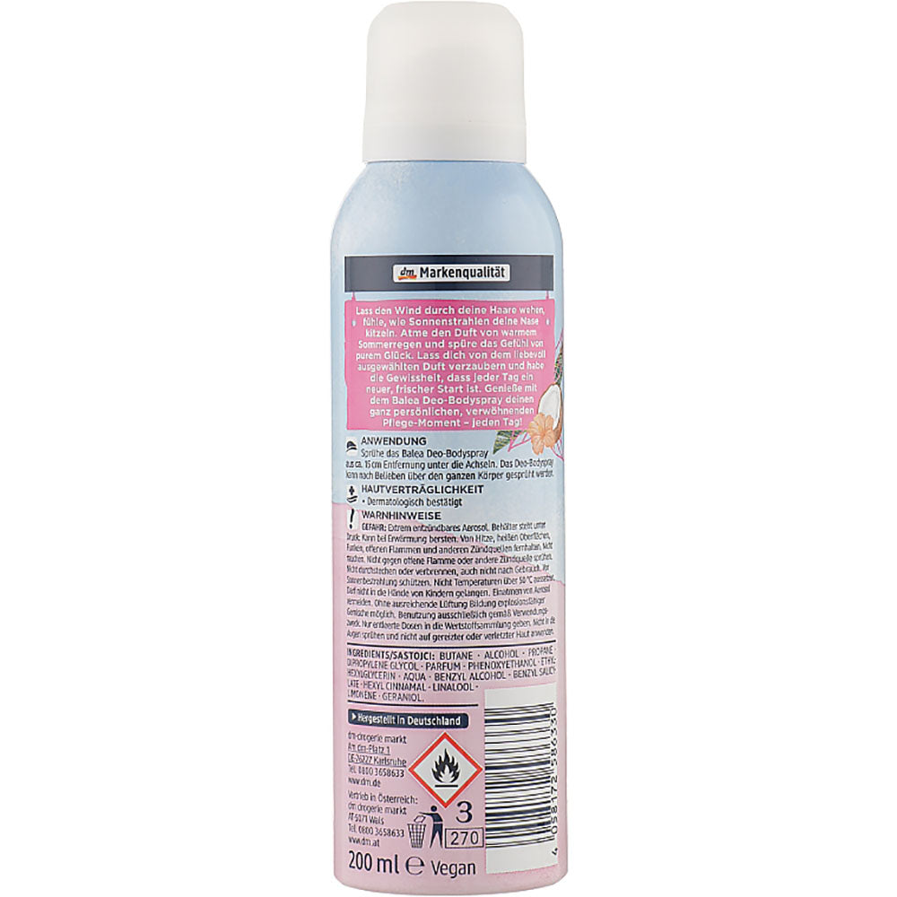 Balea Find Me Under the Palm Trees Women's Aerosol Antiperspirant Deodorant, 200 mL - Image 2