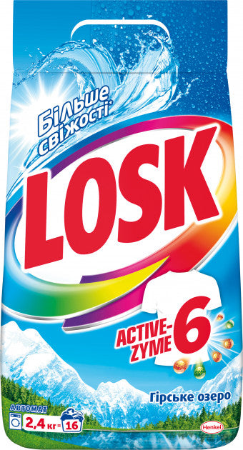 Losk Automatic Mountain Lake Laundry Detergent Powder, 2.4 kg