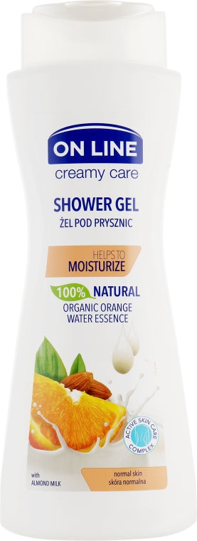 On Line Orange Water & Almond Milk Shower Cream Gel, 400 mL
