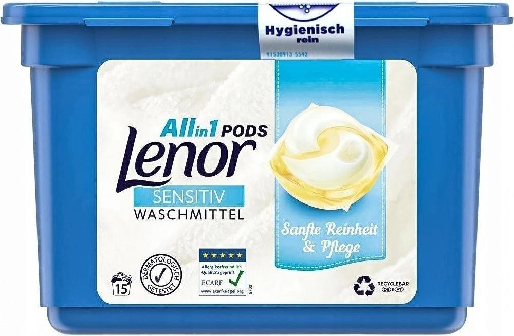 Lenor All-in-1 Sensitive Laundry Detergent Pods, 15 pcs (Price per 1 pc)