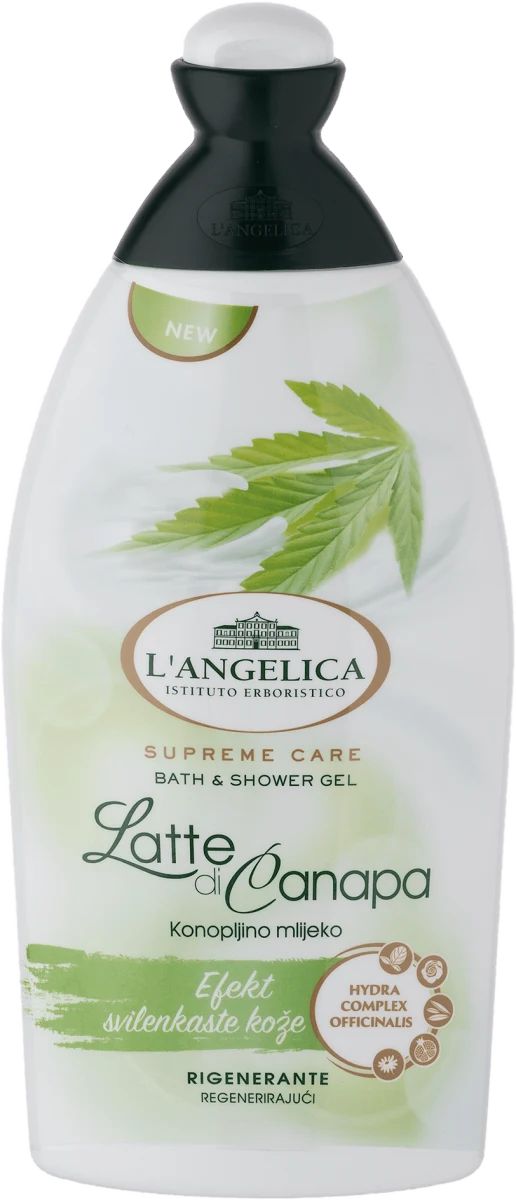 L'Angelica Hemp Milk Shower Gel, 500 mL