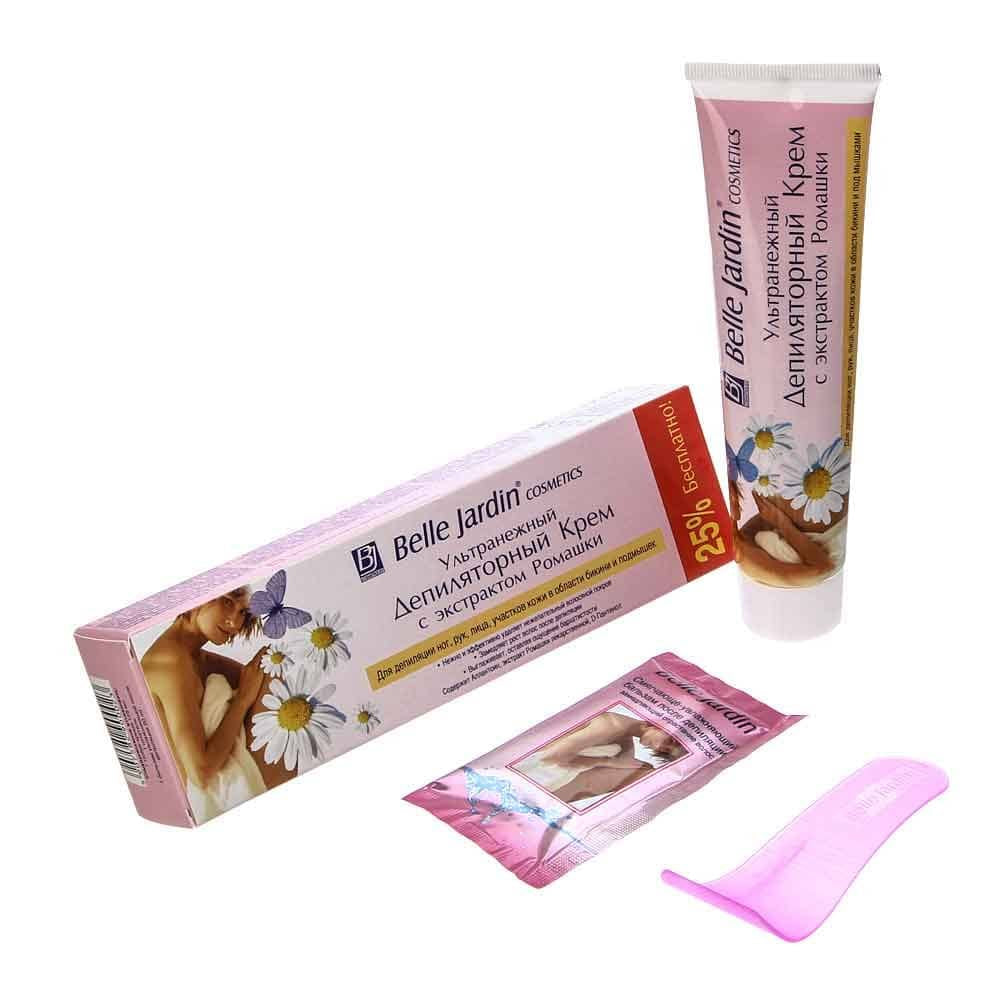 Belle Jardin Ultra Gentle Depilatory Cream with Chamomile Extract, 125 mL