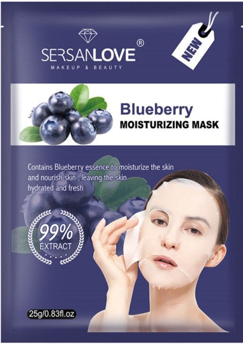 Sersanlove Blueberry Facial Sheet Mask, 25 g