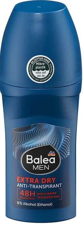 Balea Extra Dry Men's Roll-On Deodorant, 50 mL
